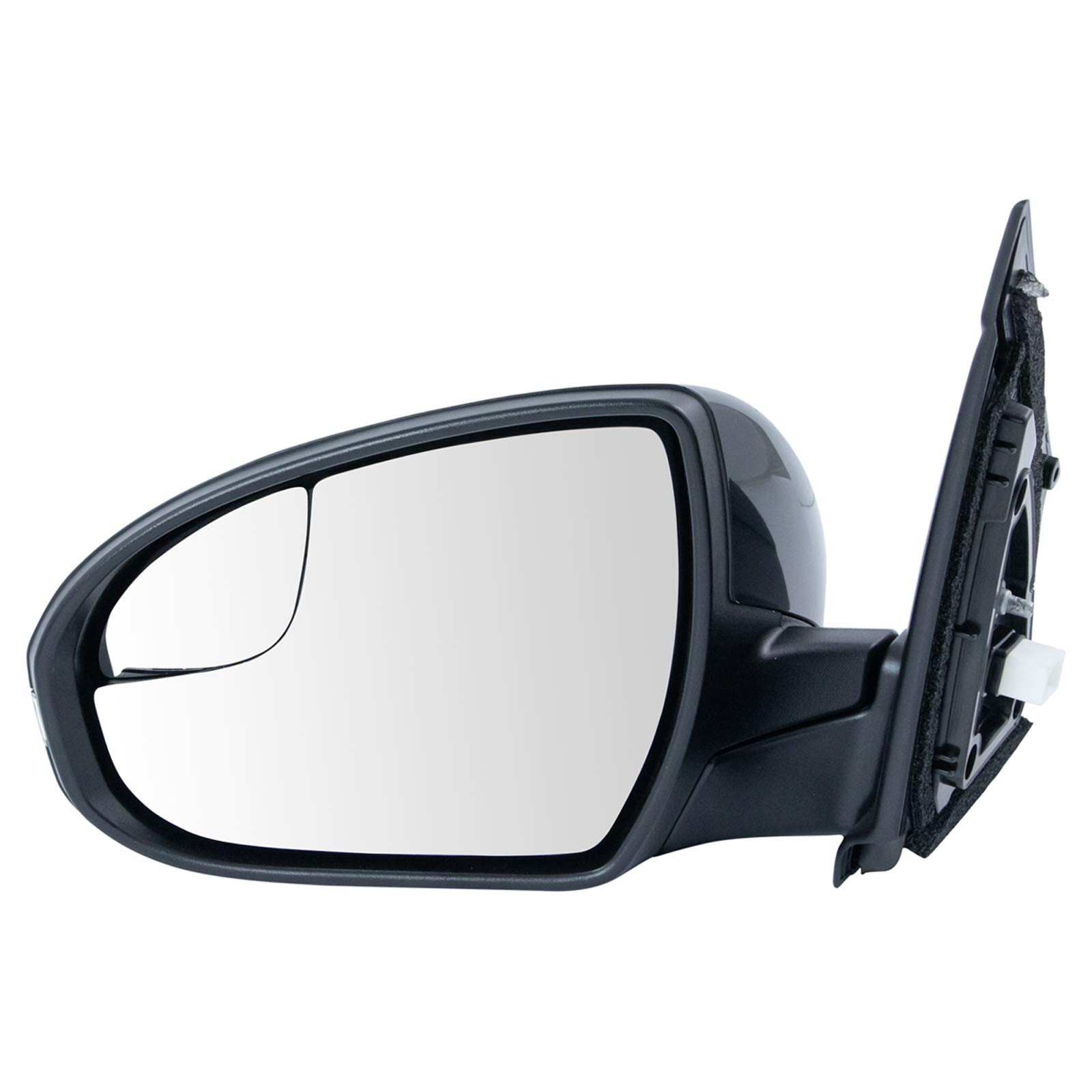 TRQ Left Side Mirror with Housing & Turn Signal - Compatible with 2016-2018 Hyundai Tucson (HY1320247) - Includes Spotter Mirror for Enhanced Safety & Blind Spot Visibility - Perfect for Highway Driving & Parking Assistance