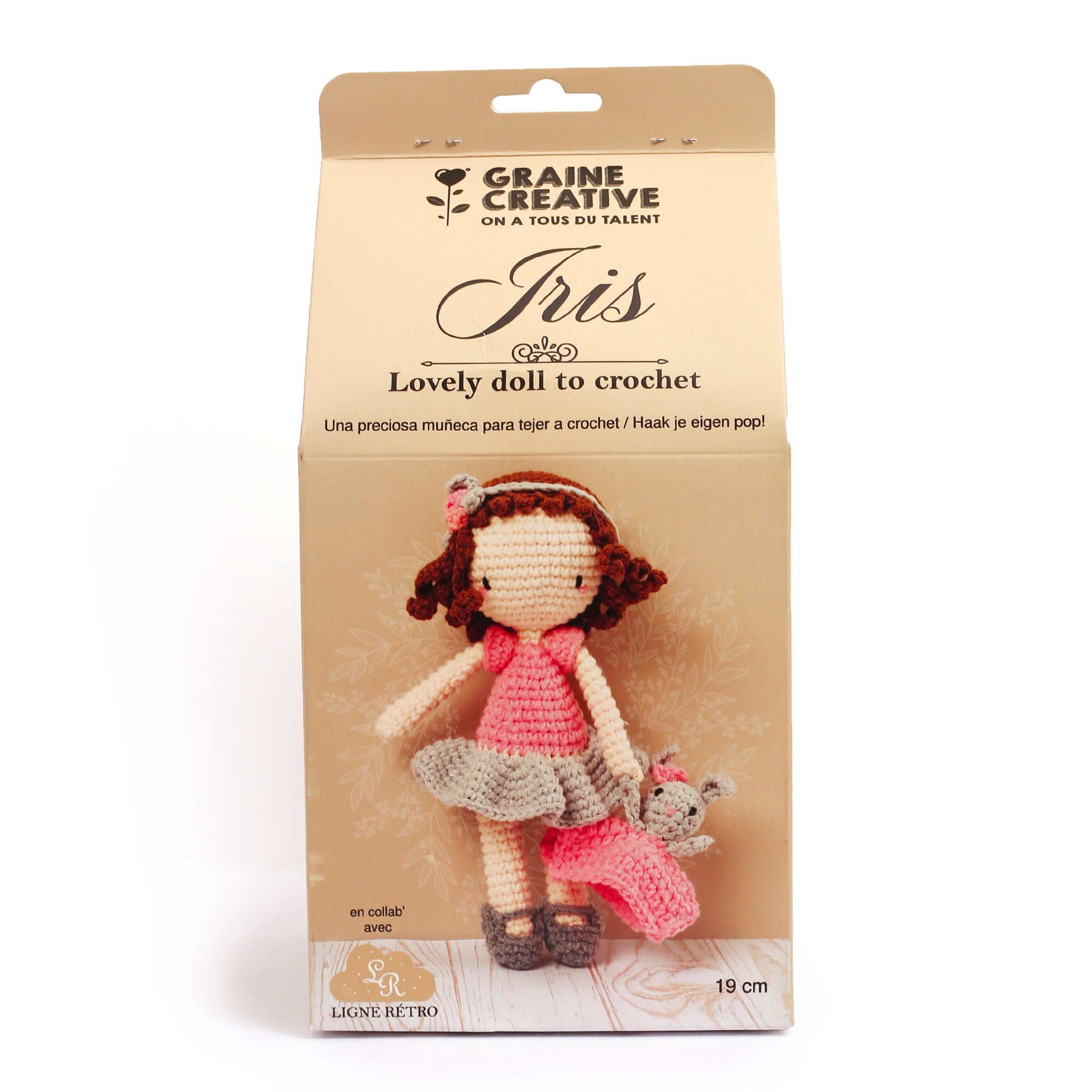 DIY Crochet Doll Kit - Complete Beginner-Friendly Iris Flower Amigurumi Crochet Set with Yarn, Hook & Instructions | Perfect for Relaxation, Gifts & Home Decor