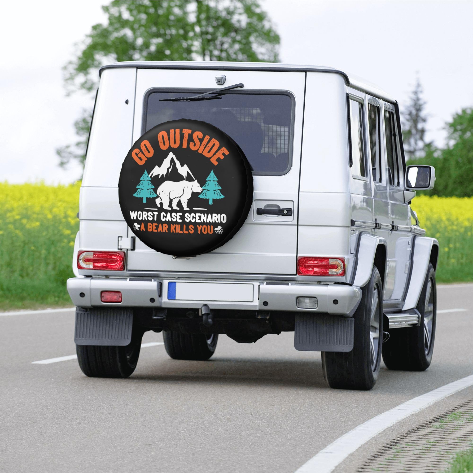 15 Inch RV Spare Tire Cover - Durable Camper Wheel Protector for Travel Trailers, SUVs & Trucks | Waterproof & UV Resistant | Perfect for Outdoor Adventures & Road Trips