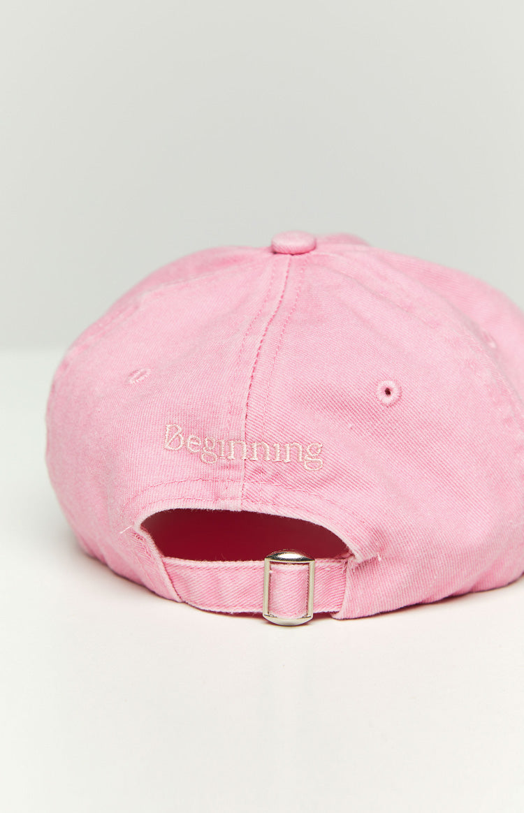 Beginning Boutique Women's Pink Washed Baseball Cap - Stylish Adjustable Dad Hat for Casual Outfits, Outdoor Activities & Summer Fashion