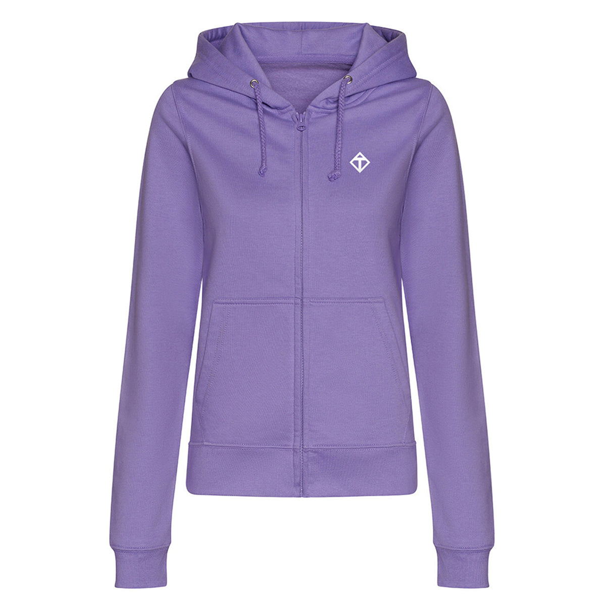 Lavender Diamond Women's Zoodie Hoodie - Cozy Fleece Pullover for Lounge, Travel & Casual Wear