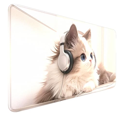 Music Cat Stitched Edges Playmat