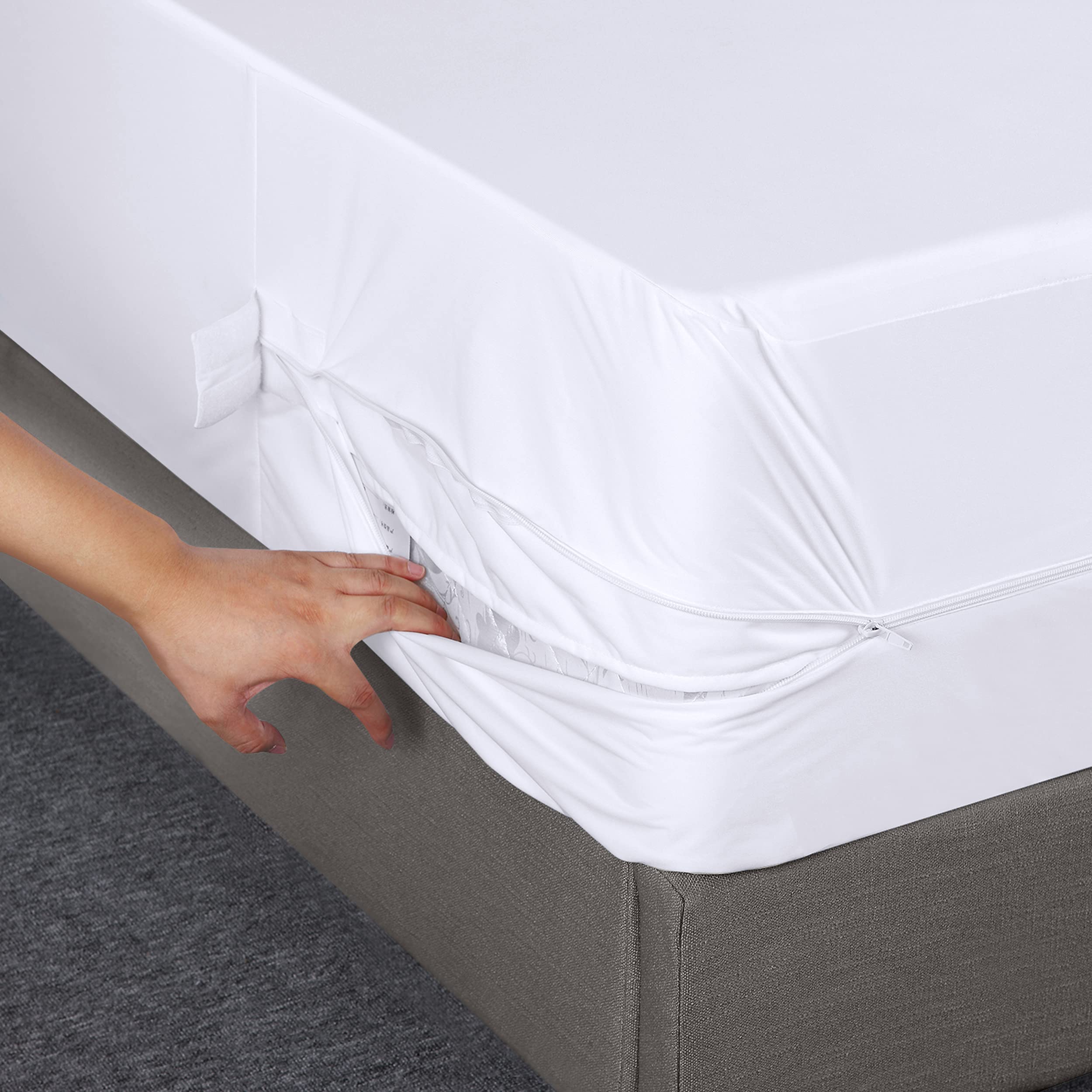 Utopia Bedding Queen Size Zippered Mattress Encasement - 100% Waterproof & Breathable Mattress Protector Cover - 6-Sided Protection for Allergies, Bed Bugs & Spills - Perfect for Homes, Hotels & Dorms (Pack of 12)