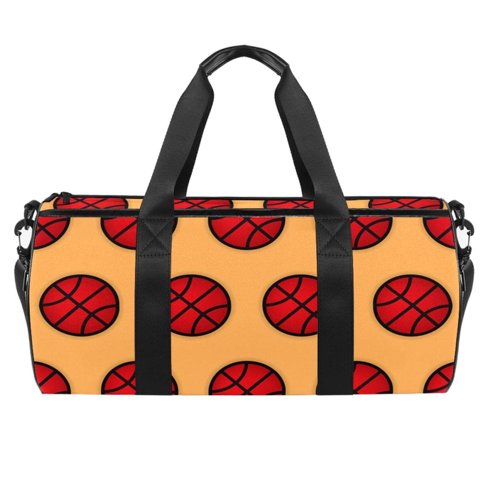 **Pattern Basketball Duffle Bag - Waterproof Sports Gym Bag for Men & Women - Perfect for Travel, Workout & Gym Essentials**