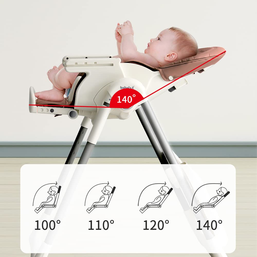 Adjustable Baby High Chair with Height, Footrest & Recline - Includes Free Toy Bar for Toddlers (Pink) | Perfect for Dining, Feeding & Playtime at Home
