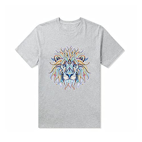 Acxico 2Pcs DIY Lion Iron-On Heat Transfer Patches for Clothes - Embroidered Applique Decor for Jackets, Jeans & Bags - Perfect for DIY Crafts, Costumes & Fashion Upcycling