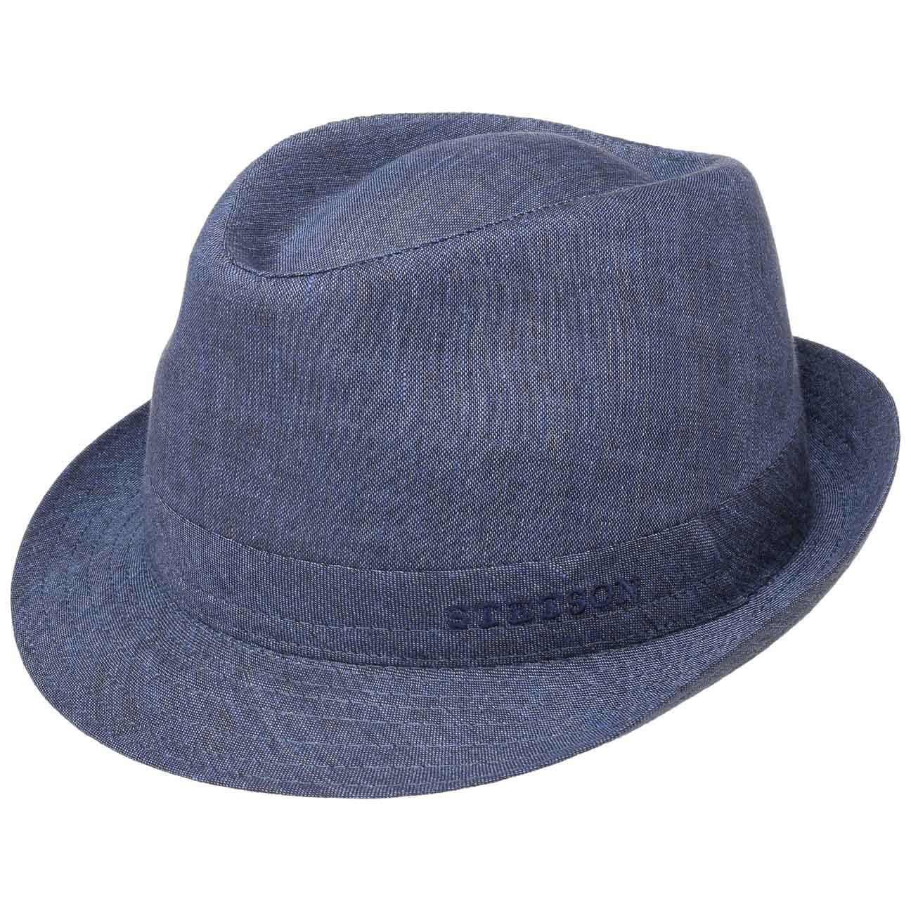 Stetson Geneva Linen Trilby Hat for Men - Classic Summer Fedora with Brim - Perfect for Outdoor Events, Weddings & Beach Vacations