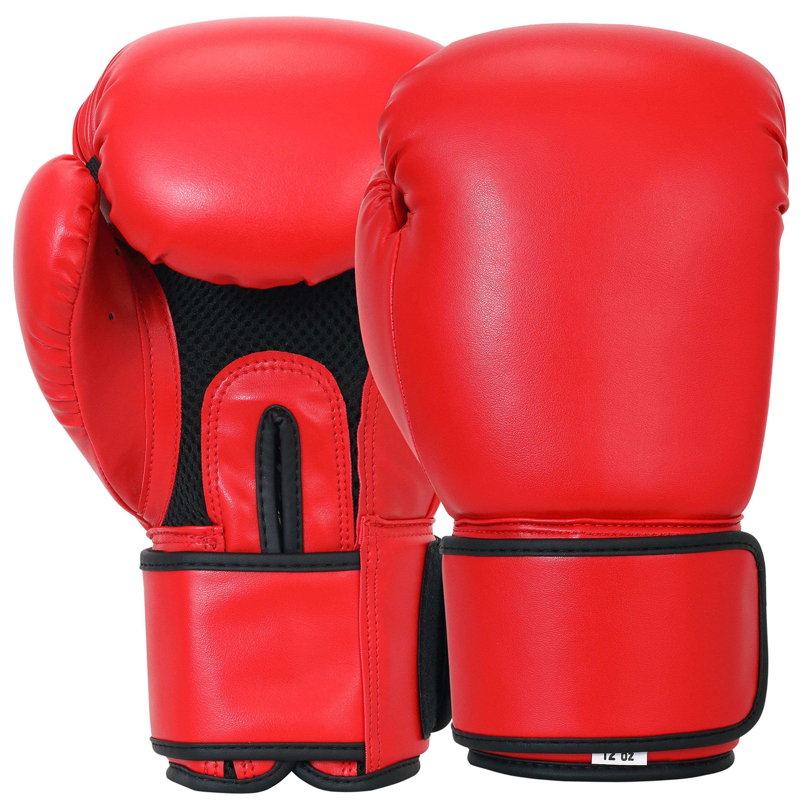 Best Synthetic Leather Boxing Gloves for Home Gym, Kickboxing & Training - Breathable Mesh Palm Sparring Mitts for Men, Women & Kids - Perfect for MMA, Muay Thai & Fitness Workouts