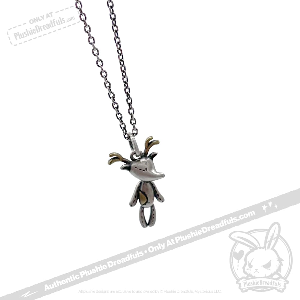 Sterling Silver Reindeer Pendant Necklace - Elegant Christmas Jewelry Gift for Women, Perfect for Holiday Parties & Festive Occasions