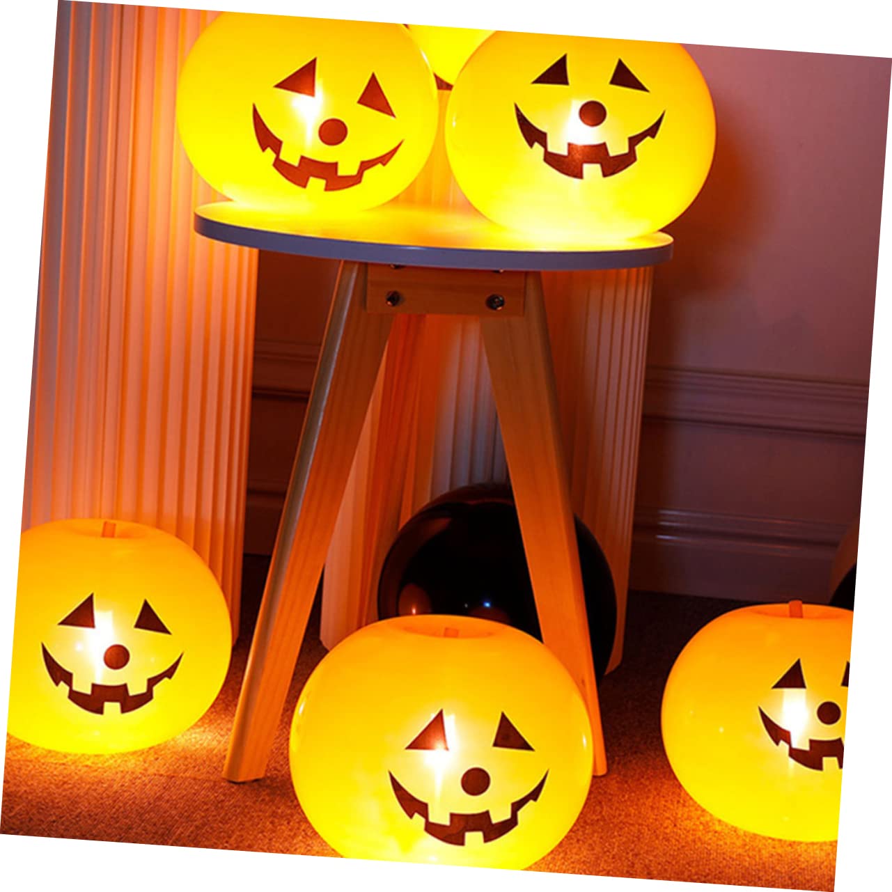80 Pcs Halloween Pumpkin Balloons - Orange & Black Party Decorations for Kids, Halloween Party Supplies, Outdoor & Indoor Decor, Birthday, Fall Festival Decorations