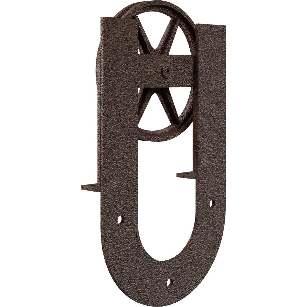 GB60014R2WCV Wagon Wheel Horseshoe Roller Hanger for Barn Doors - Copper Vein Finish | DIY Home Decor
