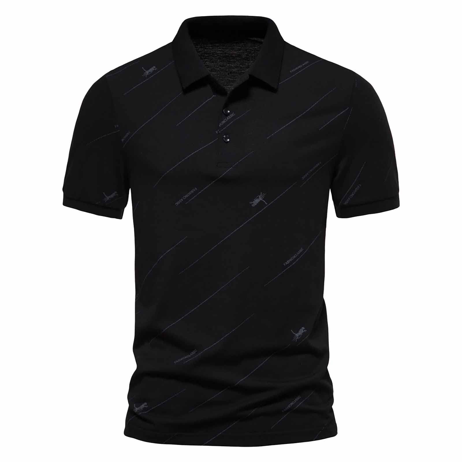 Men's Slim Fit Short Sleeve Tee Shirts - Summer Fashion Casual Lapel Top for Everyday Wear & Outdoor Activities