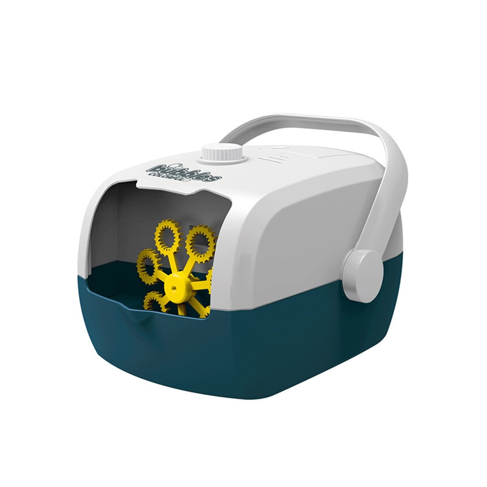 **KDAWN Automatic Bubble Blower Machine - Portable Bubble Maker for Kids, One-Click Bubble Toy with Suitcase Design, Creates Endless Bubbles (Blue) - Perfect for Outdoor Play, Birthday Parties, and Backyard Fun**