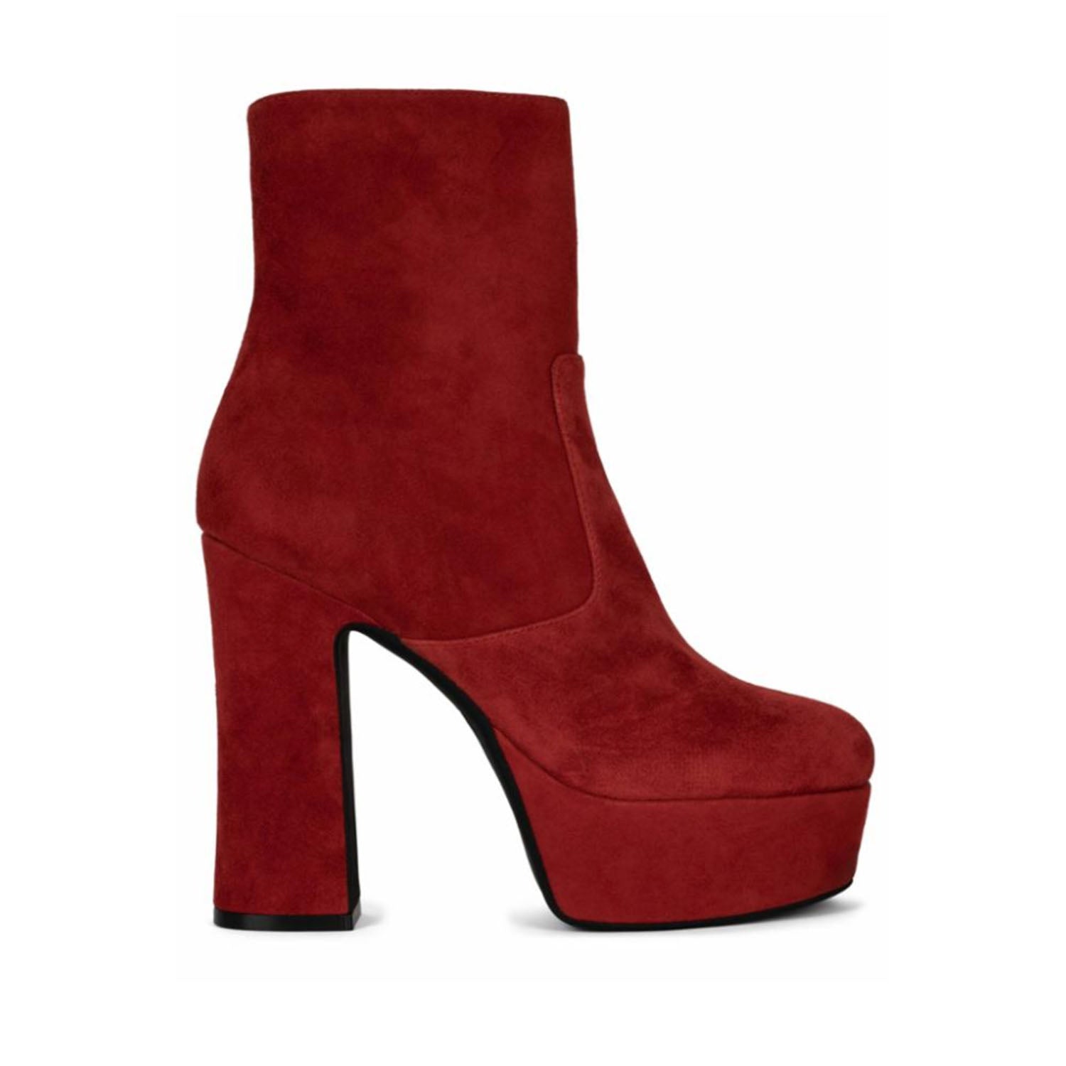 Jeffrey Campbell Women's Brat_Z Red M Platform Boots - Stylish & Comfortable for Casual Outings, Parties & Nightlife
