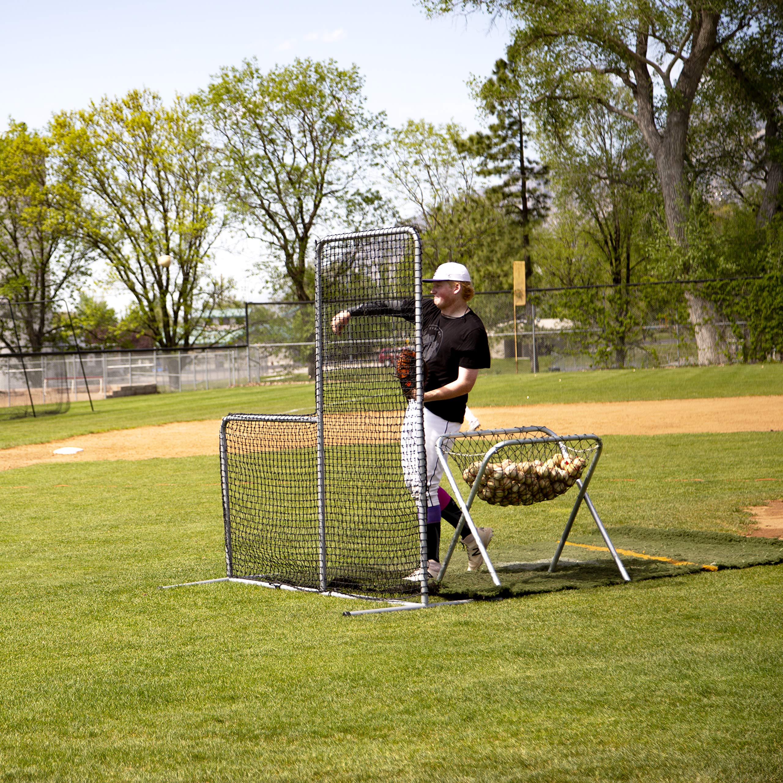 Skywalker Sports Baseball & Softball Safety Screen - Pitching & Batting Practice Net for Training & Backyard Games | Heavy-Duty Protective Barrier for Players & Coaches