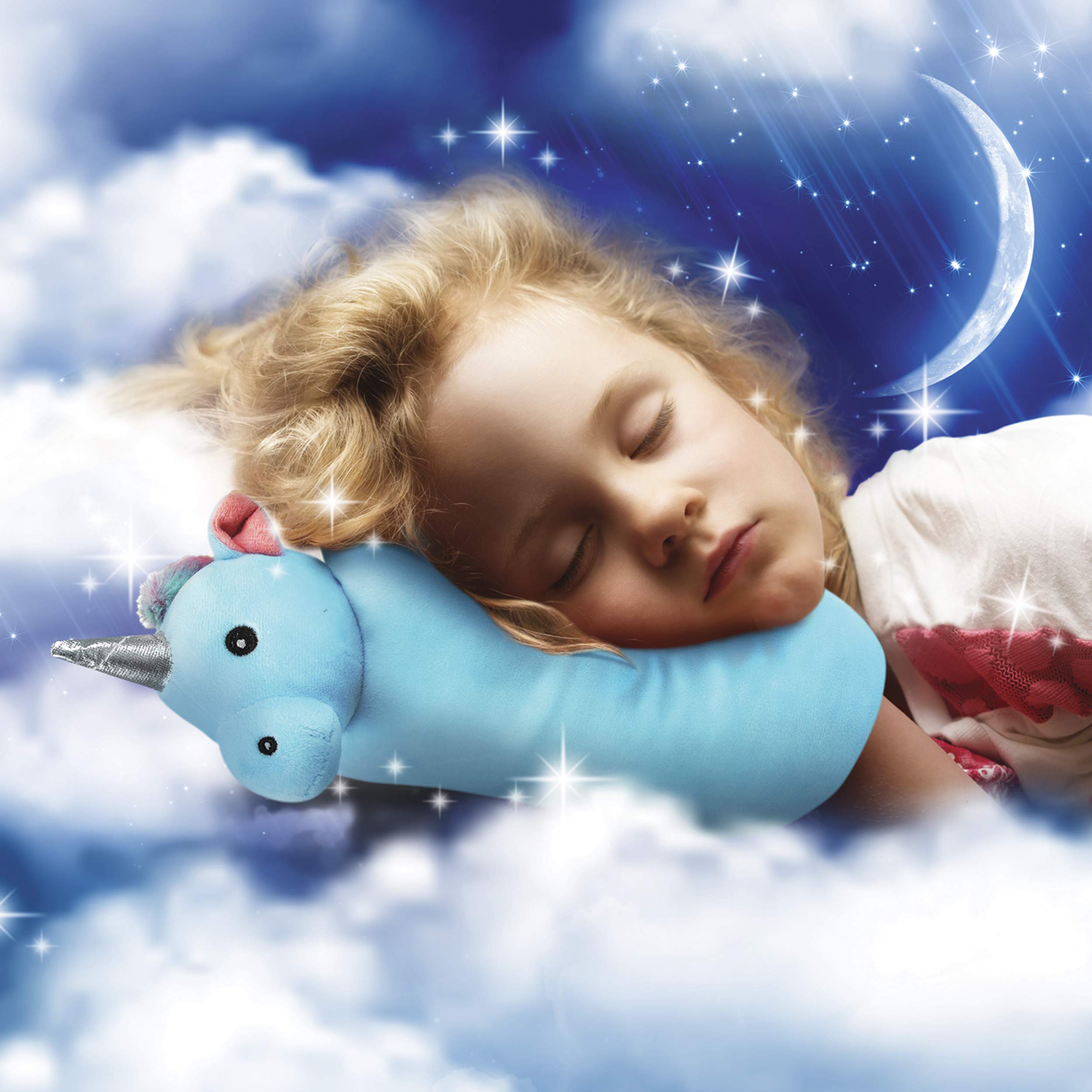 Cloudz Plush On Hand Kids Travel Pillow Pal - Soft Unicorn Stuffed Animal for Airplane, Car Rides & Nap Time | Cute Comfort Toy for Toddlers & Children