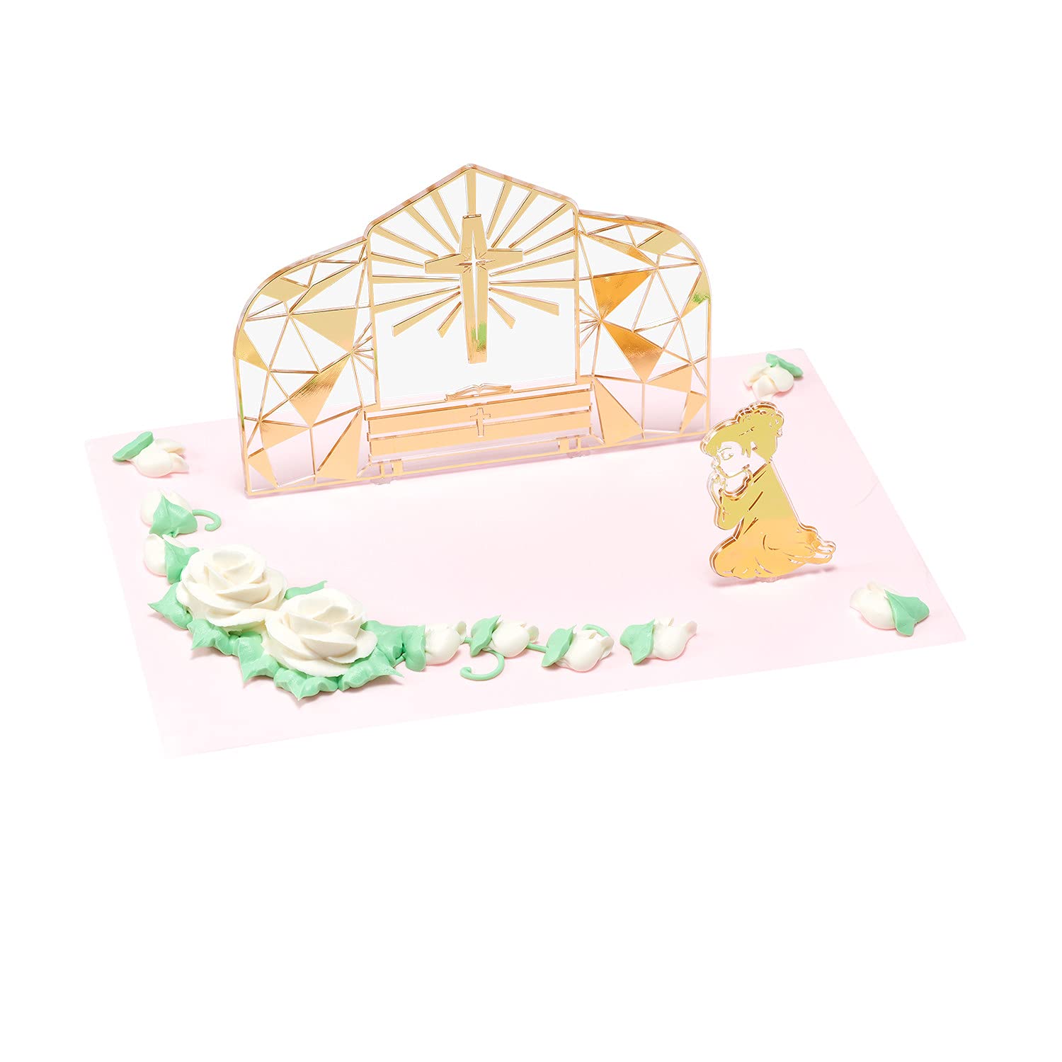 Communion Girl Cake Kit - Elegant Cake Topper for First Holy Communion | DecoPac Decorations for Religious Celebrations & Special Occasions