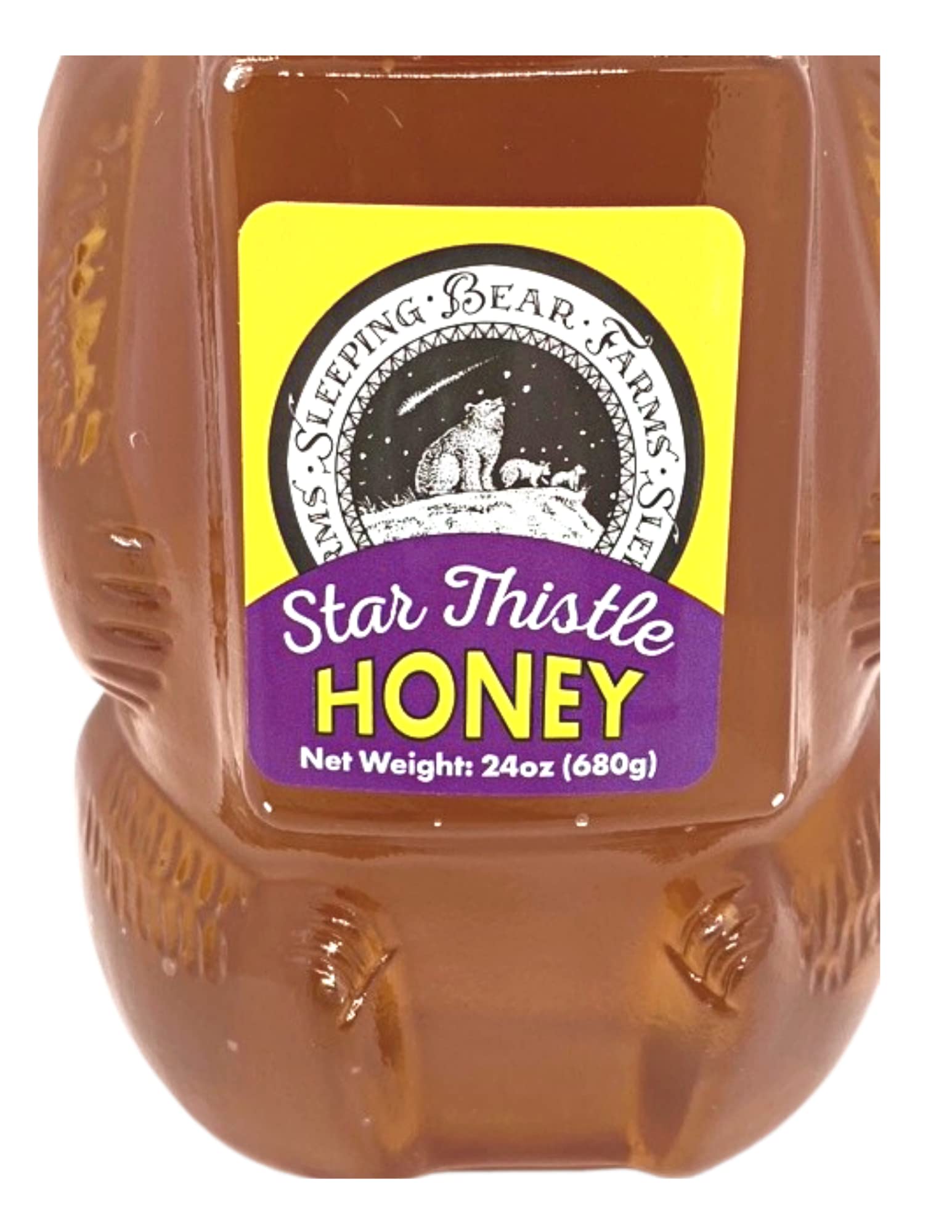 Pure Michigan Star Thistle Honey - 24 Oz (Case of 12) | Raw, Unpasteurized & Unblended | No Additives | Perfect for Tea, Baking & Natural Remedies