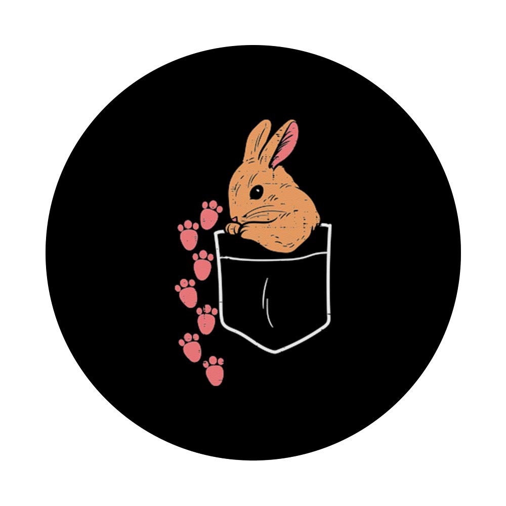 Easter Bunny Rabbit Footsteps PopSockets PopGrip - Cute Swappable Phone Grip for Men, Women & Kids - Perfect for Easter Gifts, Phone Drops Protection & Daily Use