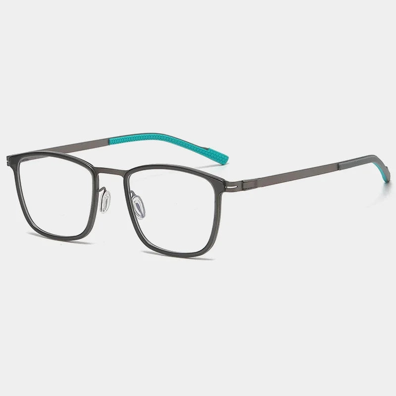 Aror Unisex Full Rim Square Acetate Titanium Eyeglasses 9601 - Lightweight Durable Frame for Men & Women - Perfect for Work, Reading & Fashion Accessory