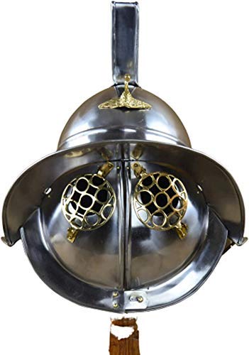 Wholesale Medieval Thracian Gladiator Helmet - 18 Gauge Steel with Leather Liner - Authentic Thraex Replica for LARP, Cosplay & Historical Reenactment - Perfect Gift for History Enthusiasts