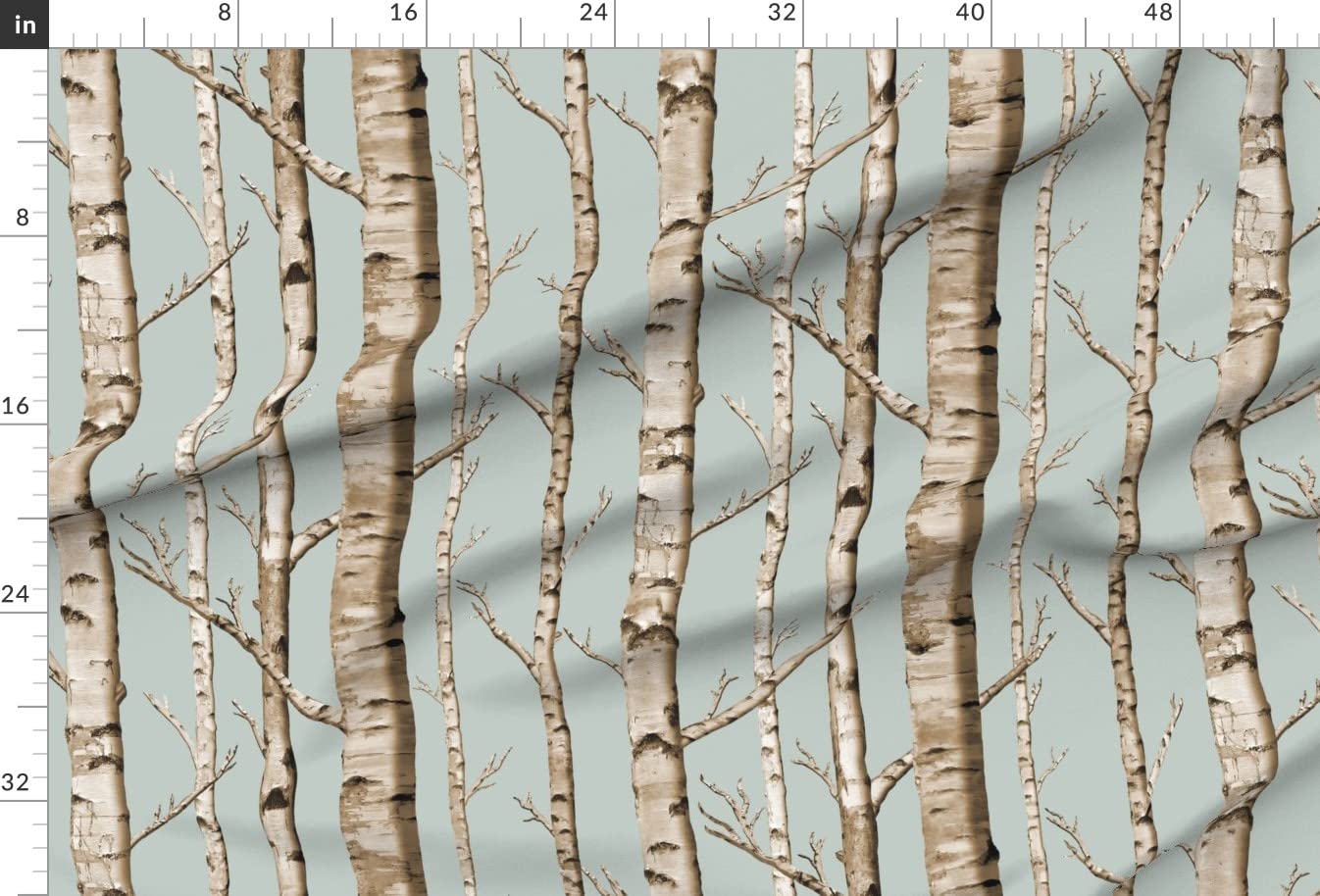 Birch Grove Forest Woods Trees Rustic Printed Minky Fabric by The Yard - Soft & Cozy for Sewing Baby Blankets, Quilt Backing, Plush Toys & DIY Crafts - Perfect for Nursery Decor & Home Projects