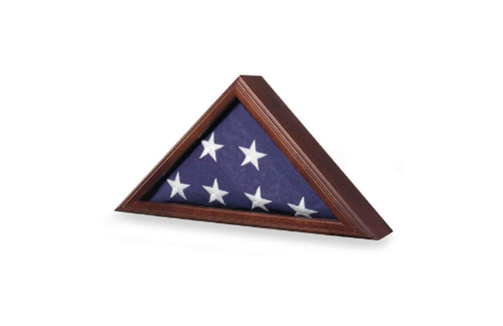 Premium Armed Forces Flag Display Case - Handcrafted Wooden Shadow Box for Military Flags - Perfect for Veterans, Memorials & Home Decor