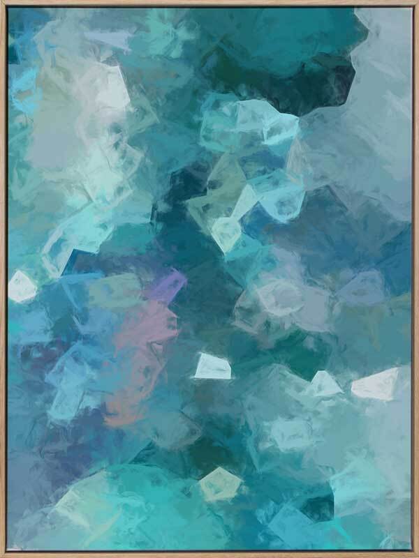 Azure Shine Canvas Art Print - Modern Wall Decor for Living Room, Bedroom & Office | Handmade Landscape Painting for Home Decoration