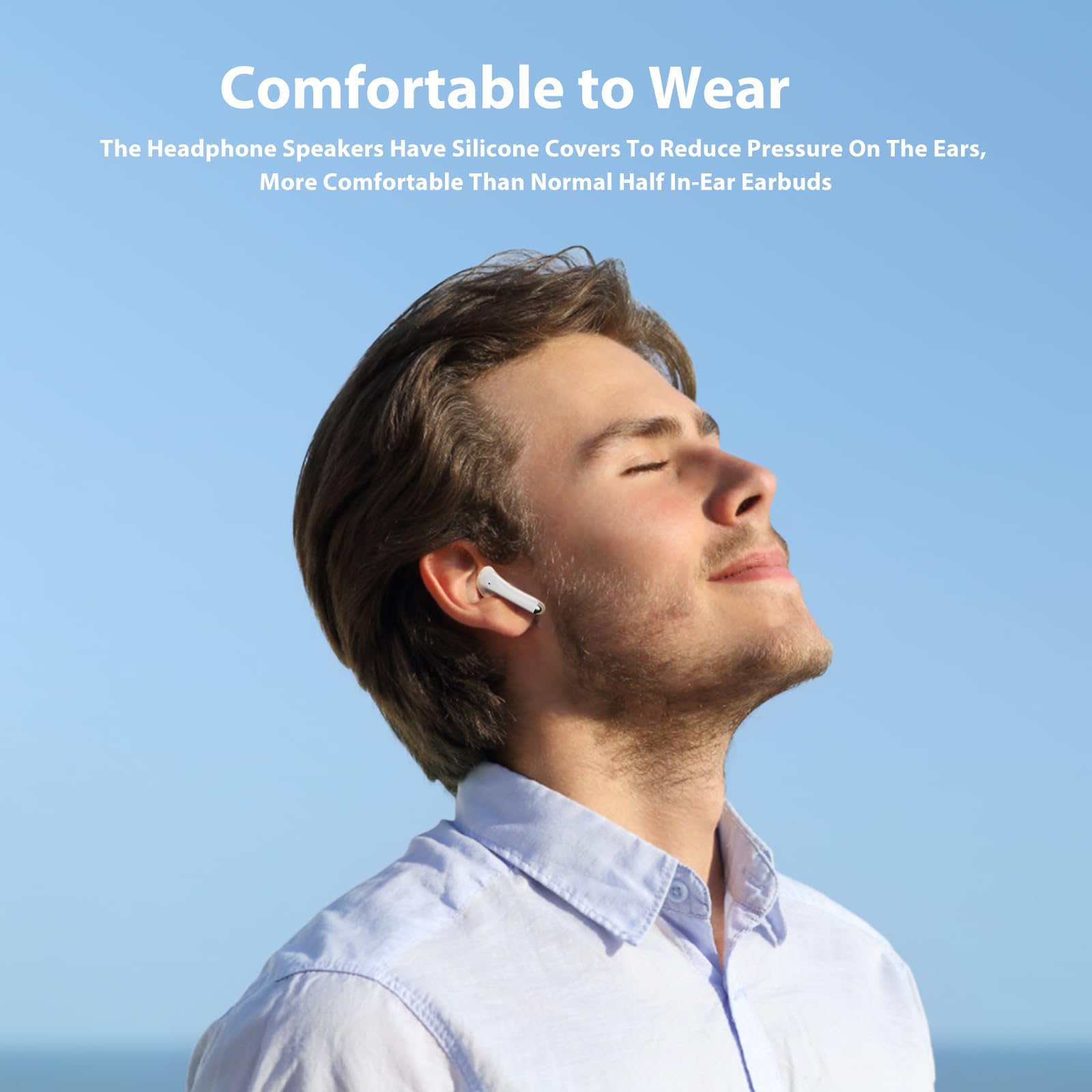 **Wireless Earbuds Bluetooth 5.3 with Noise Cancelling, HiFi Stereo & Mic - Compatible with Samsung S24 Ultra/S23/S22/S21, iPhone 16/15 Pro Max/14 Plus, Pixel 8/7/6 - Perfect for Workouts, Commuting & Travel**
