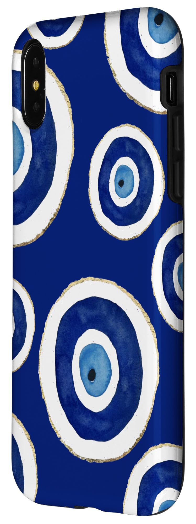 Evil Eye Blue iPhone X/XS Phone Case - Slim Minimalist Protective Cover for Everyday Use & Travel