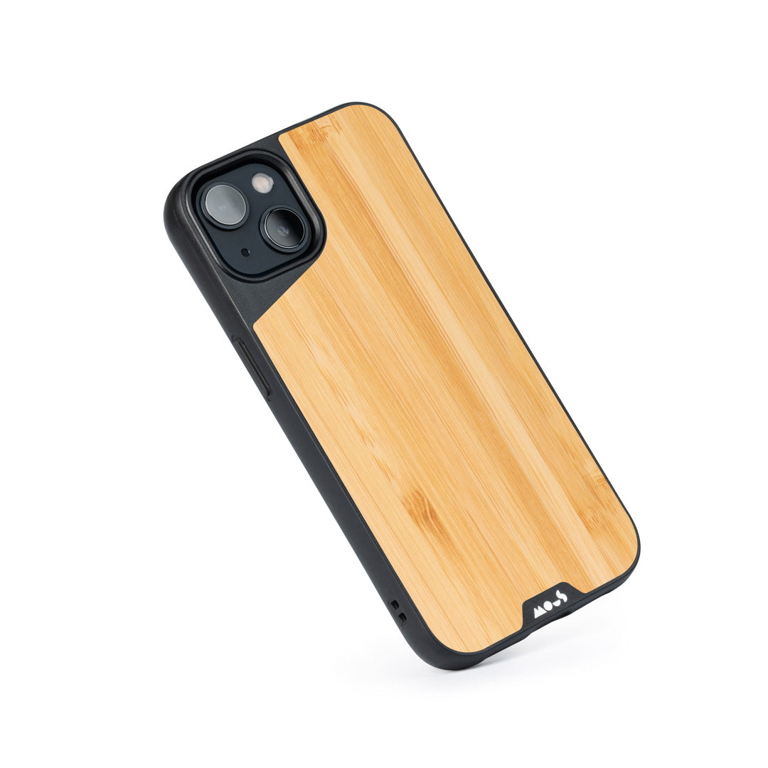 MagSafe® Compatible Bamboo Phone Case for iPhone 13/14/15 Pro Max - Eco-Friendly Slim Protective Cover with Wireless Charging Support | Perfect for Outdoor, Office & Travel Use
