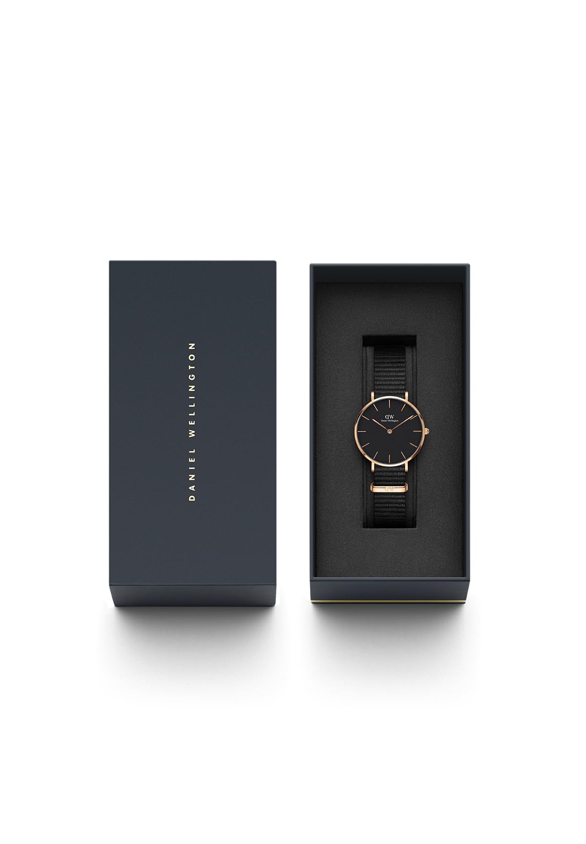 Daniel Wellington Petite Cornwall 32mm Rose Gold Women's Watch - Elegant Fabric Strap, Minimalist Design for Everyday Wear, Office & Special Occasions
