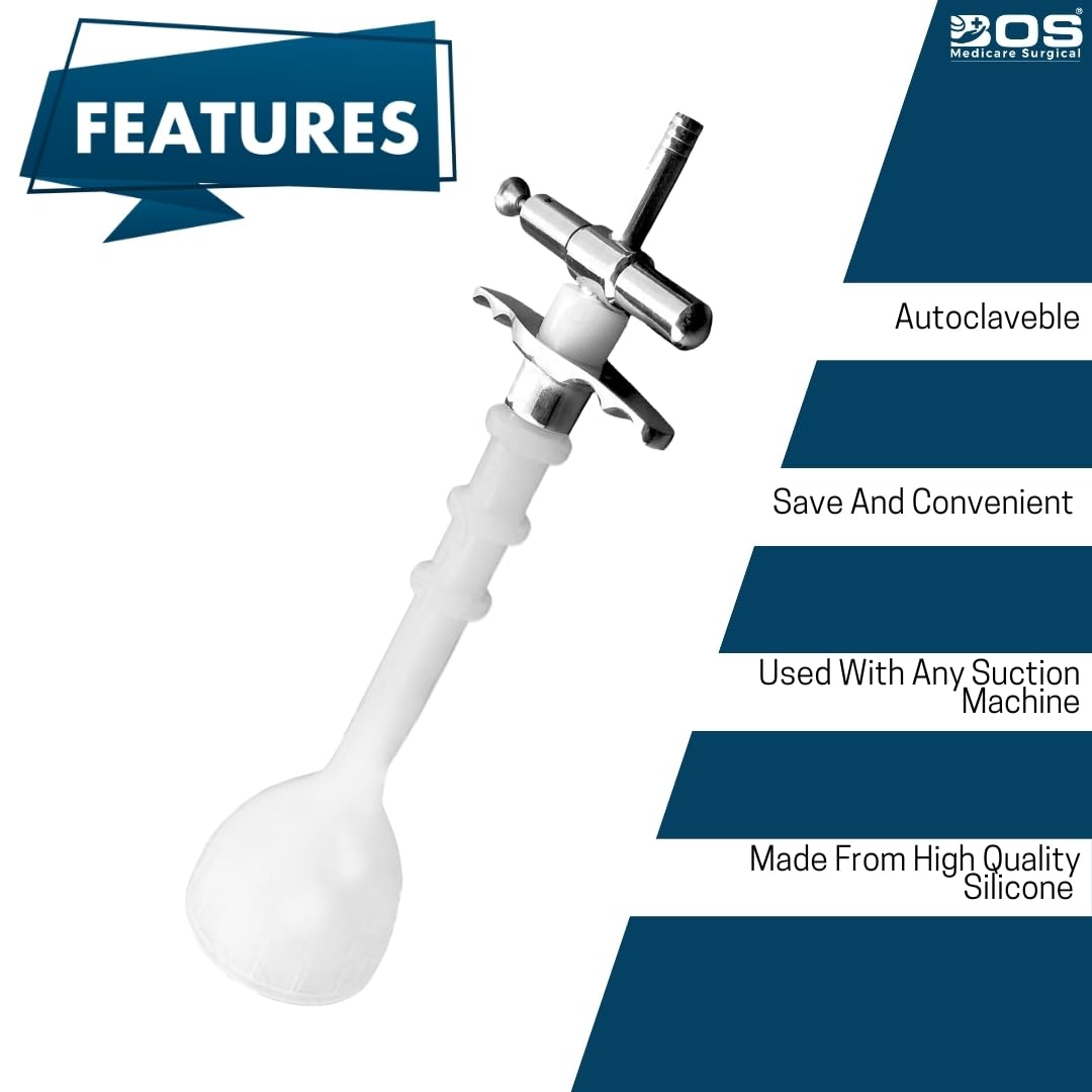 Bos Medicare Surgical Silicone Vacuum Ventouse Suction Delivery Cup - 70mm Large Size for Gynecology & Obstetrics - Ideal for Assisted Vaginal Deliveries & Labor Support