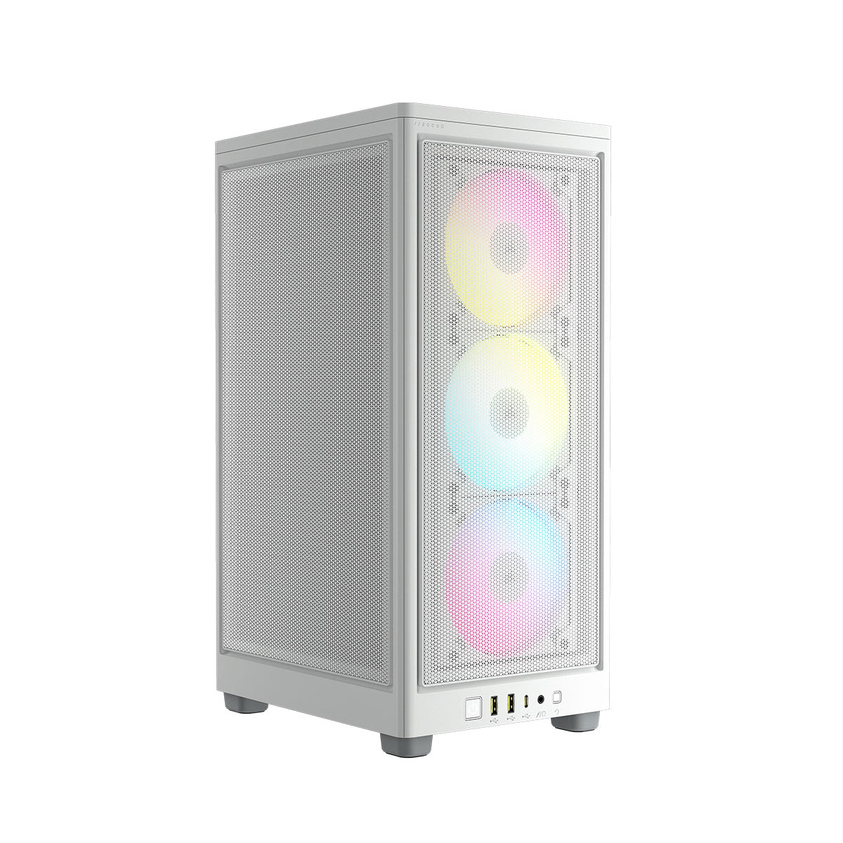 Corsair iCUE 2000D RGB AirFlow Mini-ITX PC Case - White Compact Gaming Tower for Small Space Setup | Perfect for Home Office & Gaming Battlestations