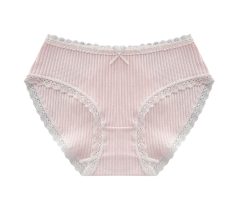 Women's Cotton Underwear Pure Color Comfortable Briefs - Perfect for Everyday Wear & Lounge