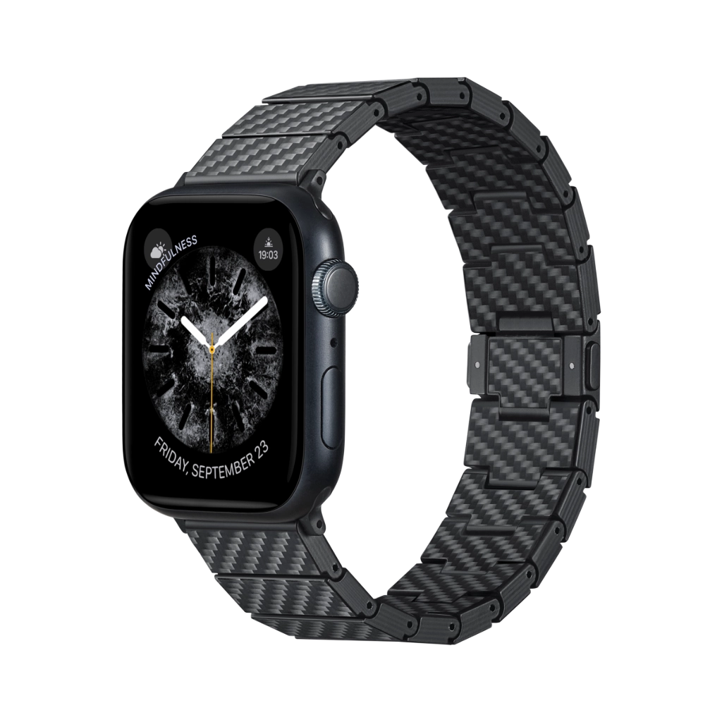 Premium Carbon Fiber Watch Band for Apple Watch Series 8/7/6/SE - Lightweight & Durable Replacement Strap for Workout, Running & Everyday Use