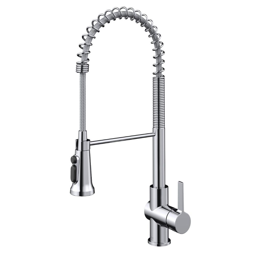 KRAUS Britt 2-in-1 Commercial Style Pull-Down Single Handle Water Filter Kitchen Faucet - Chrome Finish, Fits Reverse Osmosis & Filtration Systems (Model KFF-1691CH) | Perfect for Modern Kitchens & Clean Drinking Water