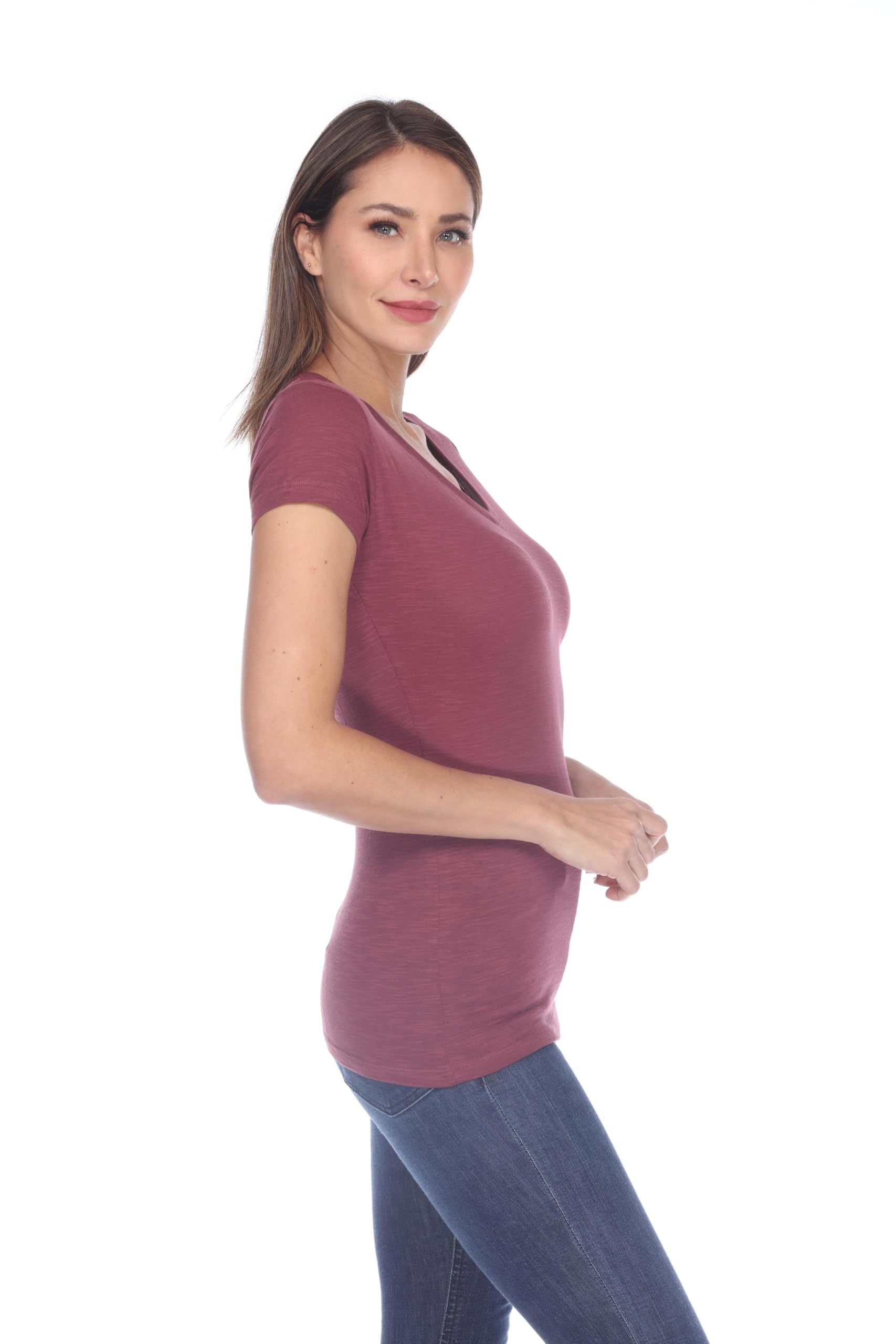 2025 New Women's Solid Color Slim-Fit Layering Short Sleeve T-Shirt - Soft Comfortable Stretch Fabric for Casual Wear, Summer Outfits & Everyday Basics