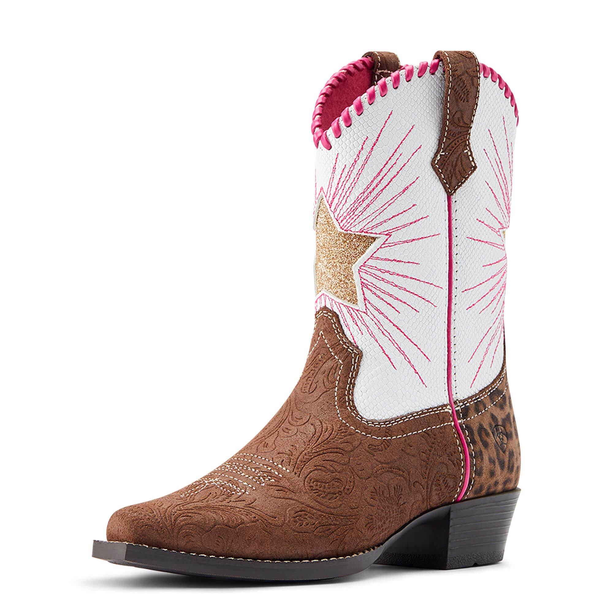 Ariat Kids' Heritage Star Western Boots - Durable Leather Cowboy Boots for Boys & Girls - Perfect for Rodeo, Horse Riding & Western Style Outfits