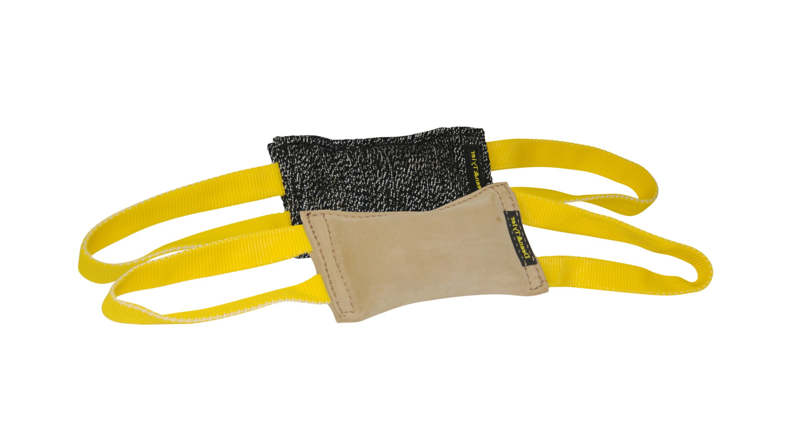 Dean & Tyler Bundle of 2 Premium Pet Tug Toys - French Linen & Leather Dog Rope Toys (8x4 Inches) - Durable Chew Toys for Aggressive Chewers, Interactive Play & Training for Dogs & Puppies