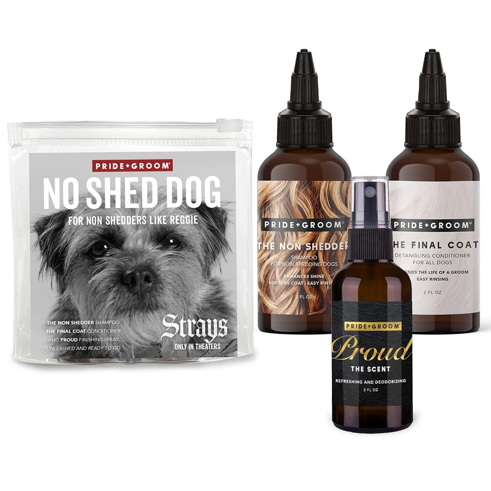 Mini Non-Shedding Dog Grooming Kit - Gentle Brush, Comb & Nail Clippers for Small to Medium Dogs - Perfect for Home Pet Care & Shedding Control