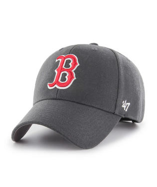 47 Brand Boston Red Sox MVP Adjustable Baseball Cap - Charcoal Grey for Men & Women | Perfect for Baseball Games, Outdoor Sports & Casual Wear