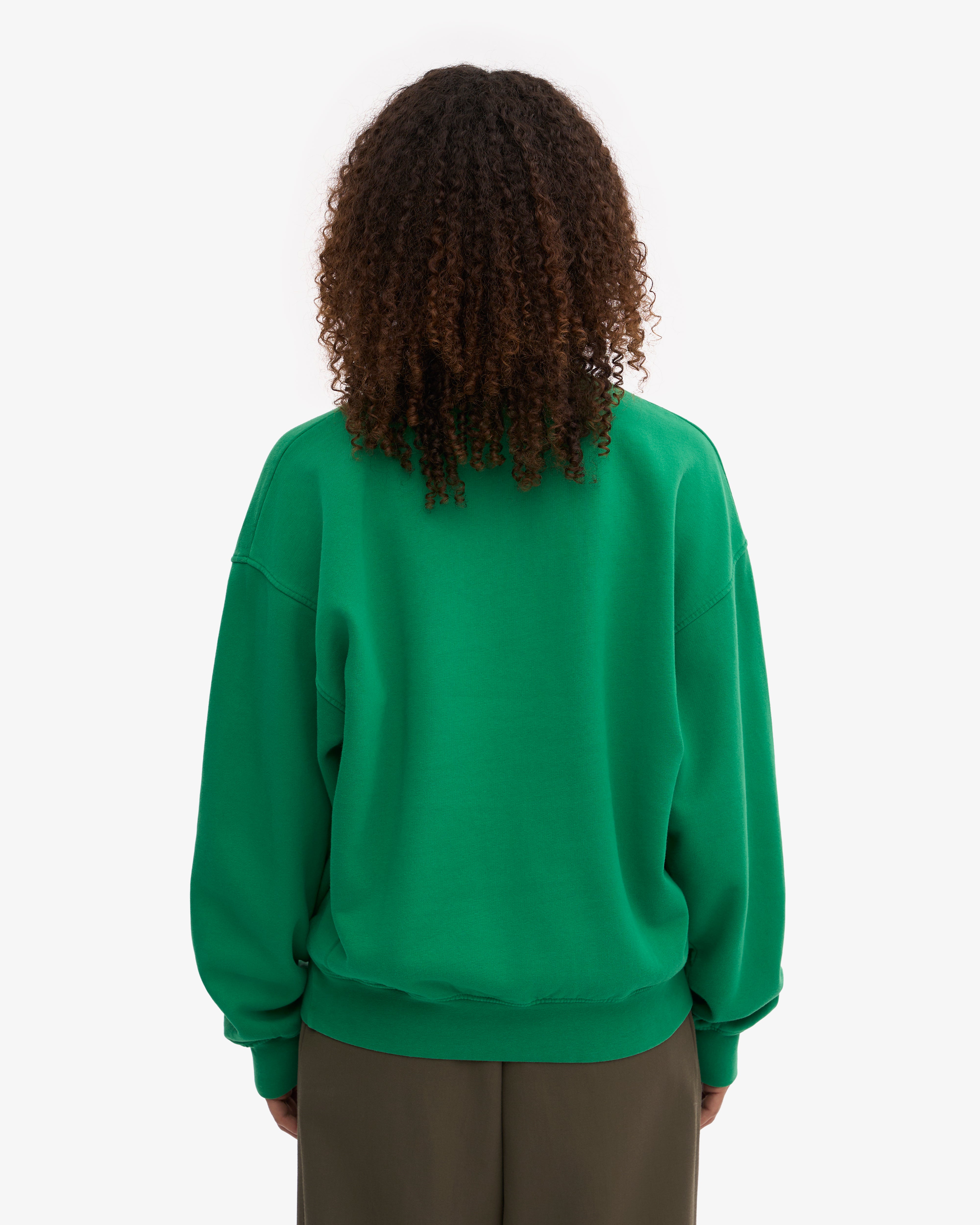Organic Oversized Crewneck Sweatshirt - Kelly Green - Soft & Comfortable for Women & Men - Perfect for Casual Wear, Loungewear & Street Style