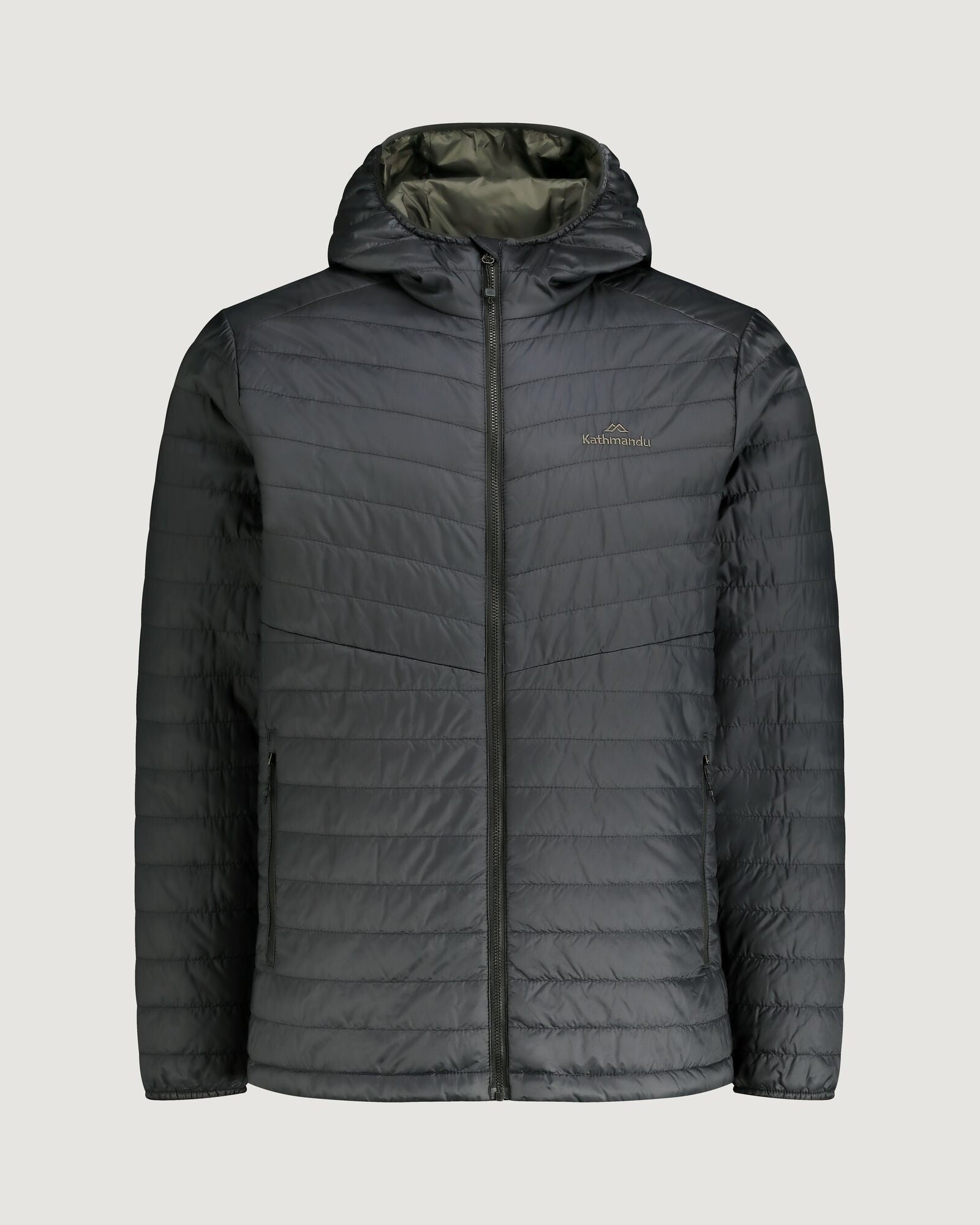 Heli R Men's novaLOFT Hooded Jacket - Lightweight Waterproof Windbreaker for Outdoor Activities | Black Stingray Color | Perfect for Hiking, Camping & Travel
