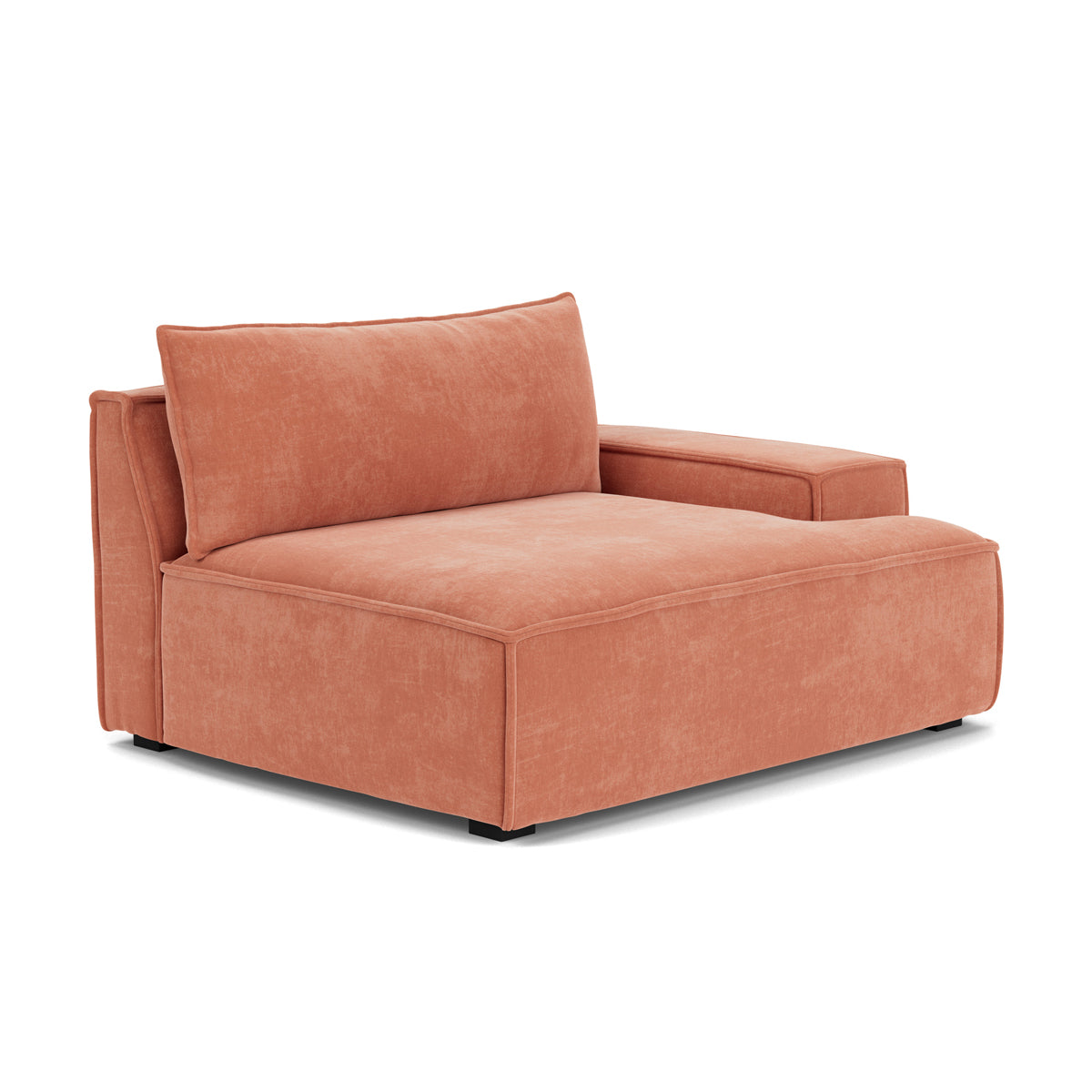 Daphne Fabric 1-Seater Right Arm Modular Sofa - Compact Modern Living Room Furniture for Small Spaces & Apartments