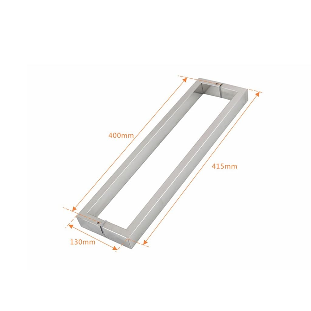 Stainless Steel Square Double Curved Glass Door Handle for Shower & Bathroom - Durable Bath Hardware for Modern Home & Commercial Use
