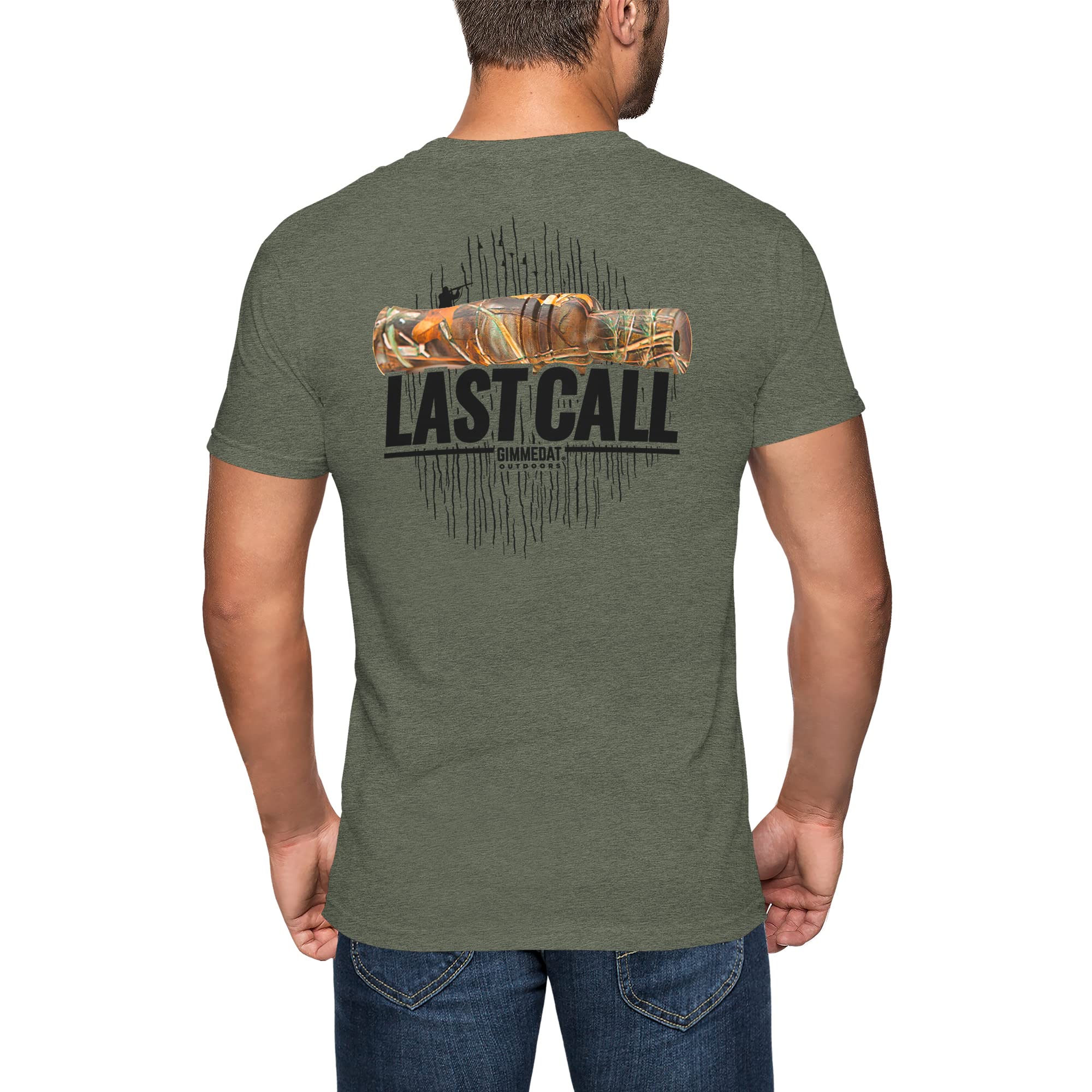 GIMMEDAT Last Call Duck Hunting Short Sleeve T-Shirt for Men & Women - Comfortable Outdoor Shirt for Hunting, Fishing & Camping Gifts