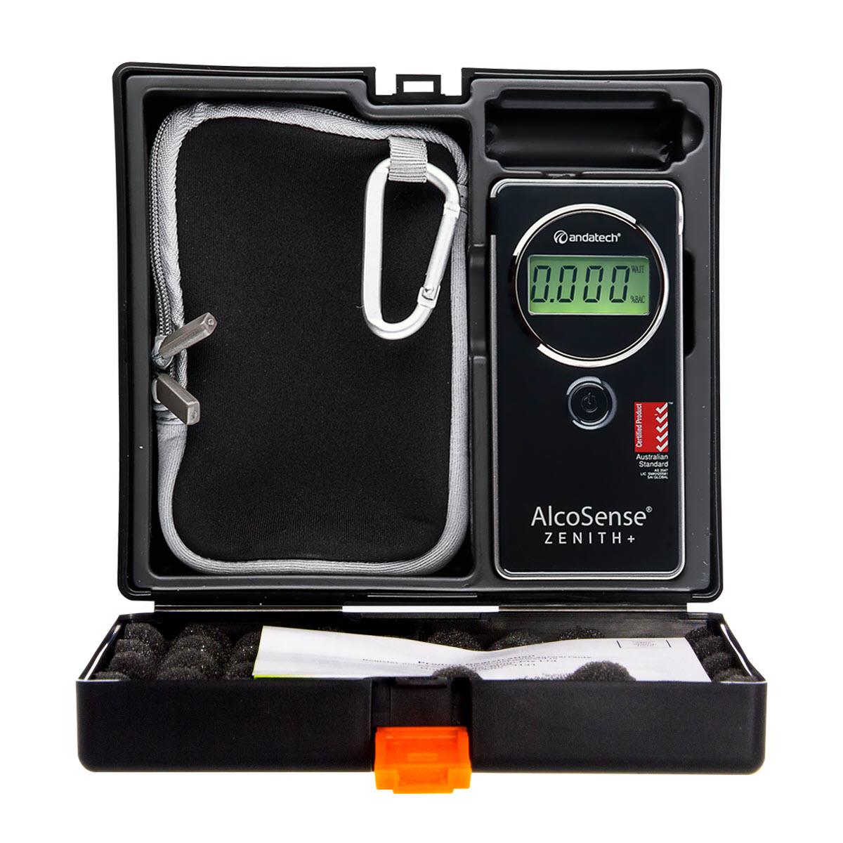 Andatech Alcosense Zenith+ Personal Breathalyser - Professional Alcohol Breath Tester for Accurate BAC Measurement | Perfect for Drivers, Workplace Safety & Personal Use