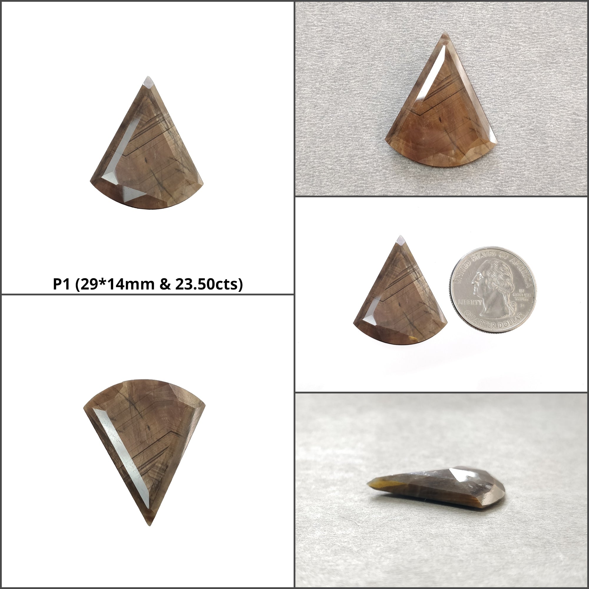 Natural Untreated Golden Brown Chocolate Sapphire Gemstone - Triangle, Oval, Hexagon Shapes - 1pc for Jewelry Making, Engagement Rings & Unique Gifts