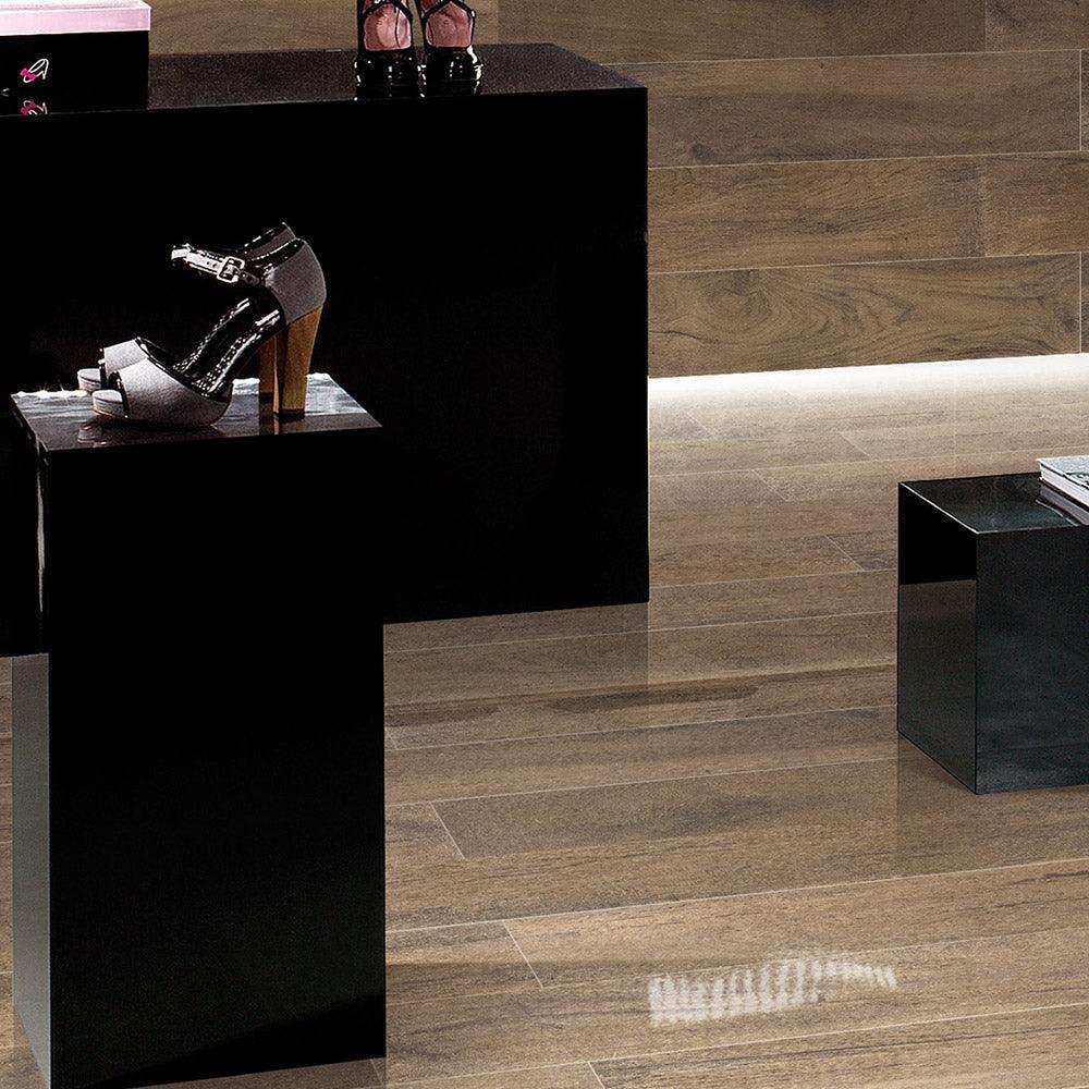 Premium Oxford Maroon 1200x200mm Matte Wood Look Porcelain Floor Tile - Perfect for Living Room, Bedroom & Kitchen Flooring